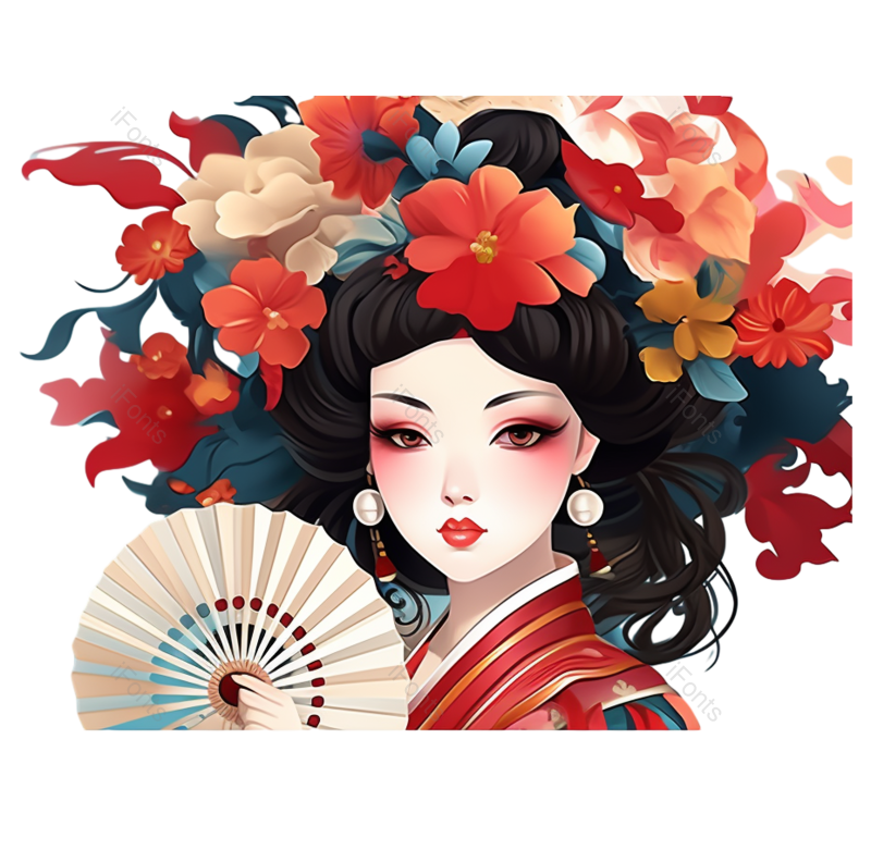 元素图片,卡通元素,红色的花PNG,蓝色背景免抠素材